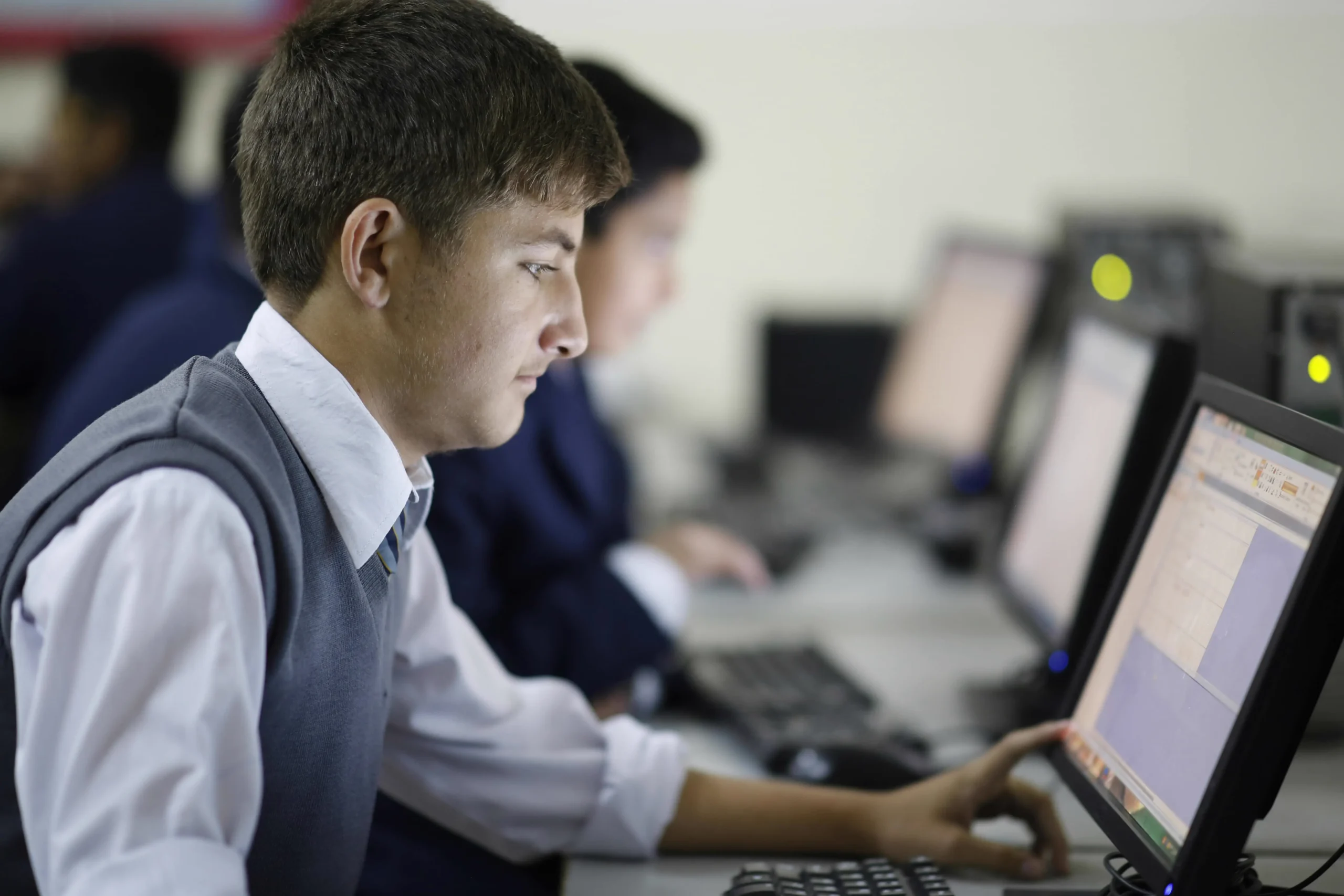Cybersecurity professionals monitoring business systems.